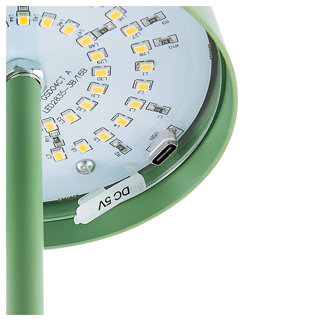 Clio Rechargeable Table Lamp, Green