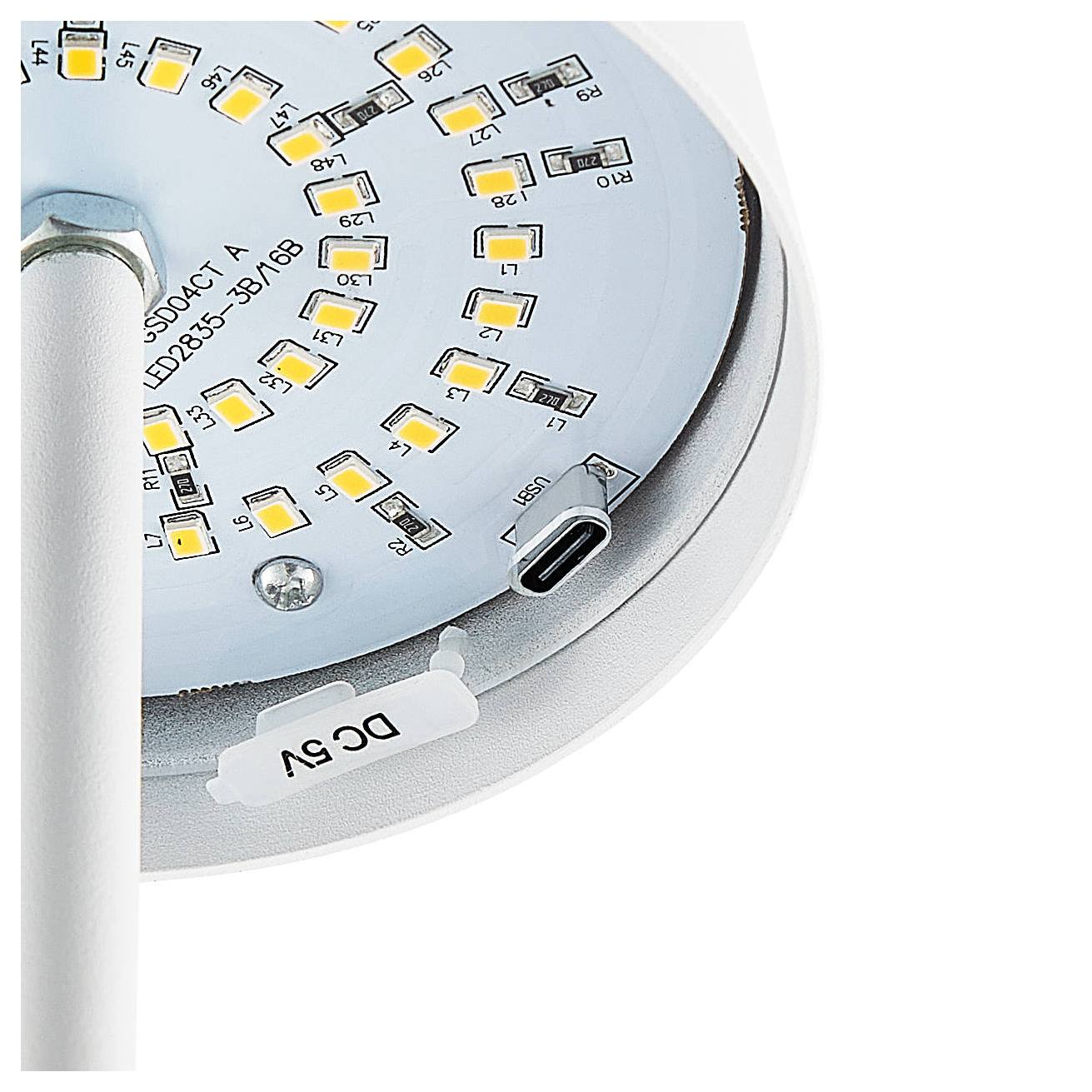 Clio Rechargeable Table Lamp, White