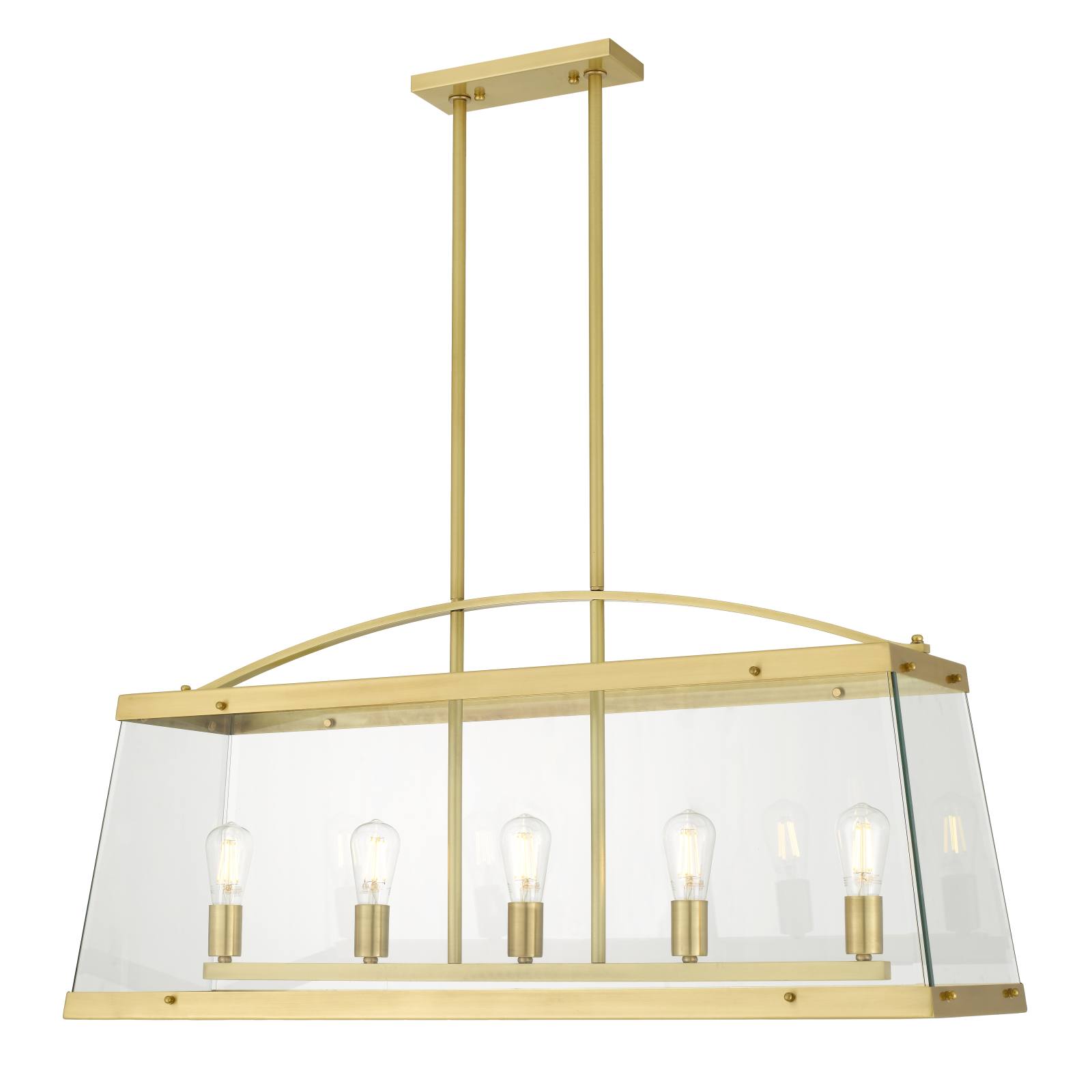 Colair 5 Light Solid Brass, Brass