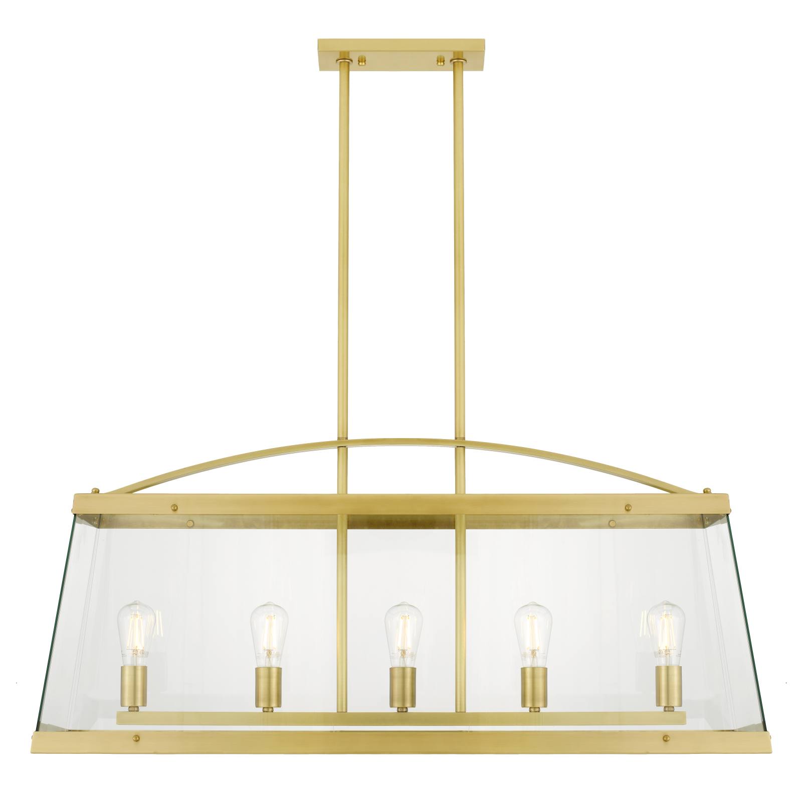 Colair 5 Light Solid Brass, Brass