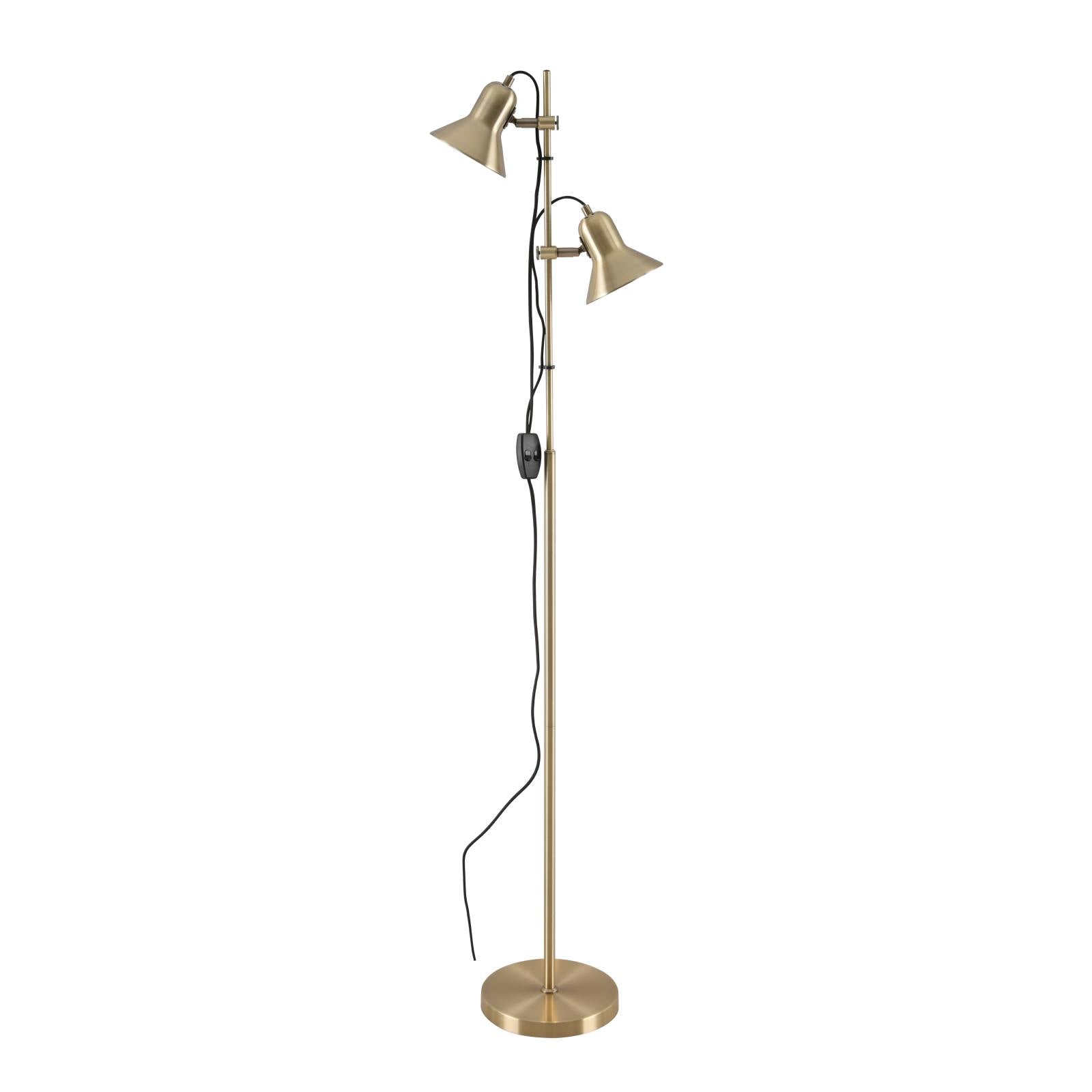 Corelli 2 Floor Lamp, Antique Brass