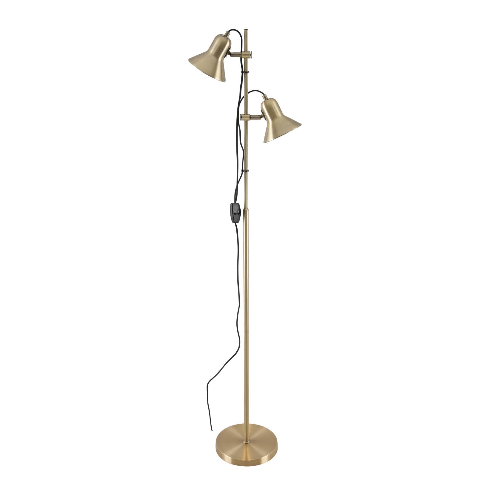 Corelli 2 Floor Lamp, Antique Brass