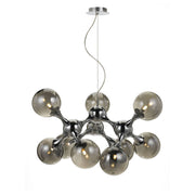 Cosmic 80 Pendant, Chrome, Smoke Glass