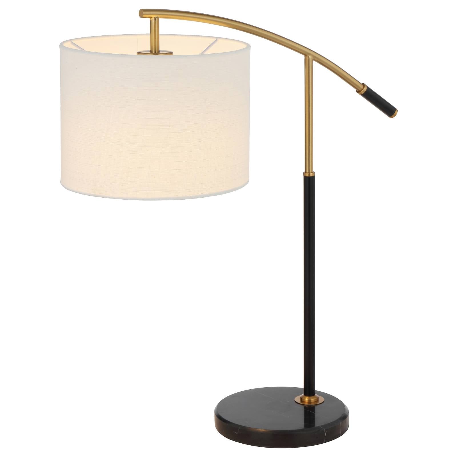 Cruz Table Lamp, Black, Gold, Ivory