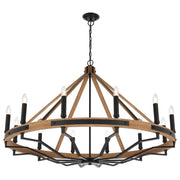 Darien 12 Lights Pendant, Ash, Black
