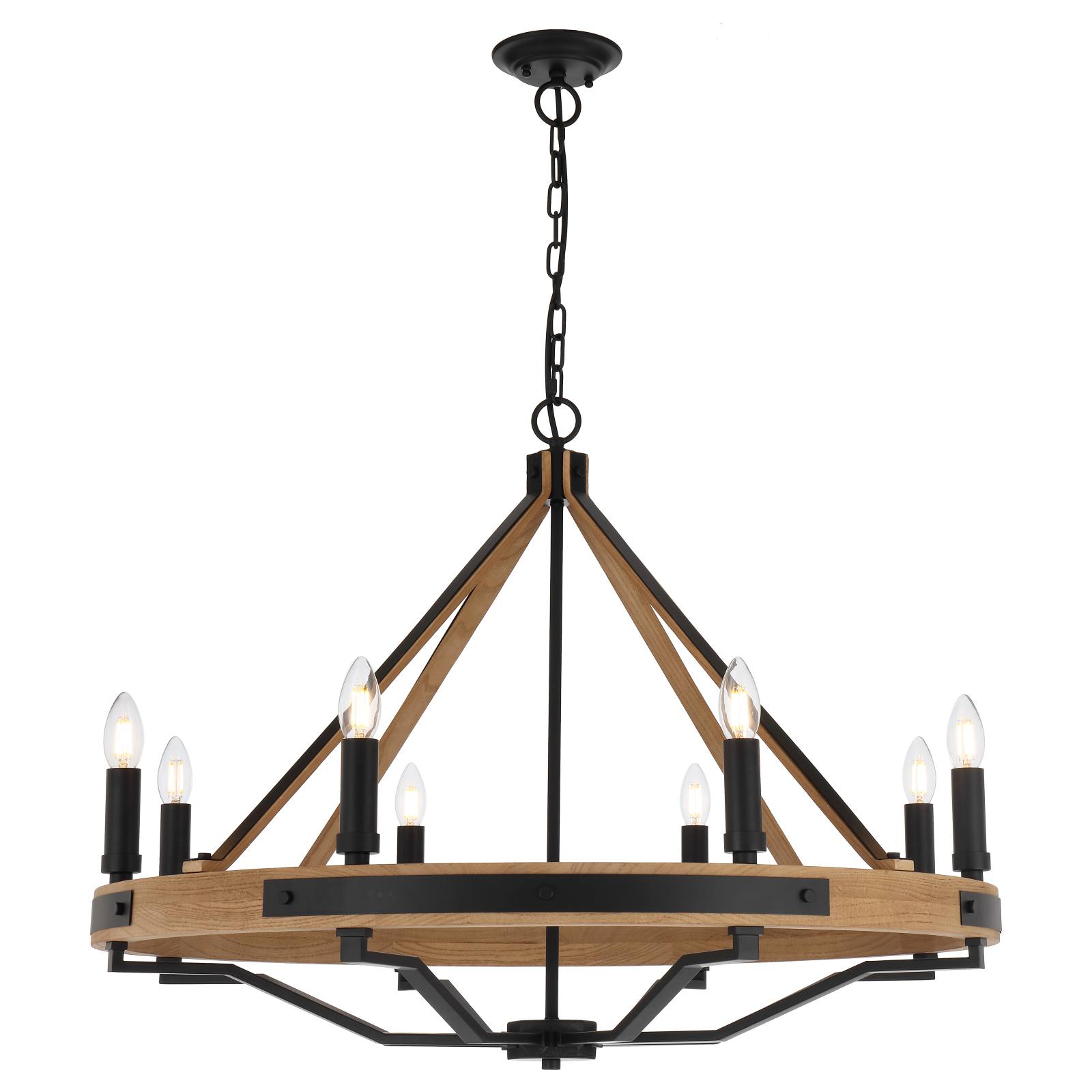 Darien 8 Lights Pendant, Ash, Black