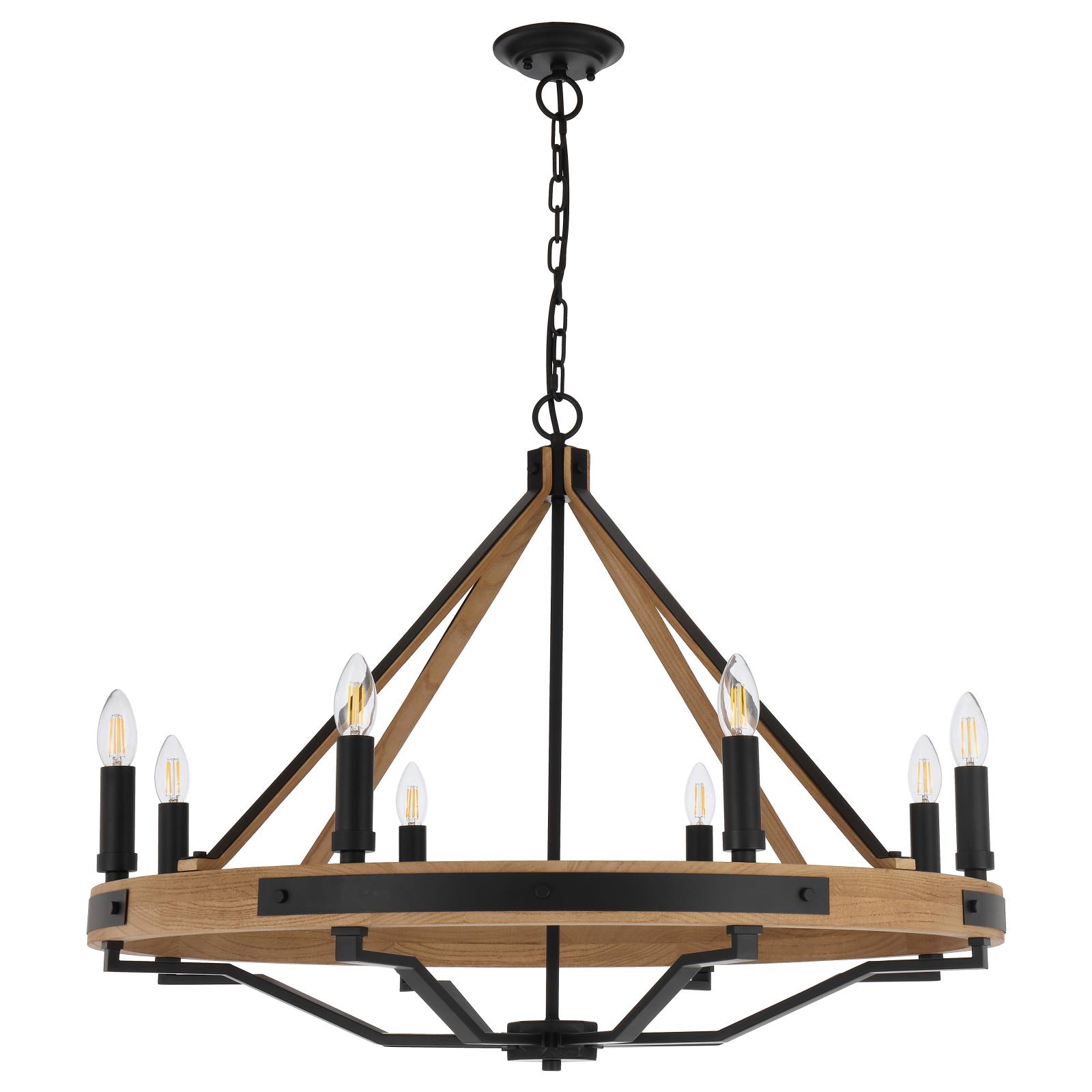 Darien 8 Lights Pendant, Ash, Black