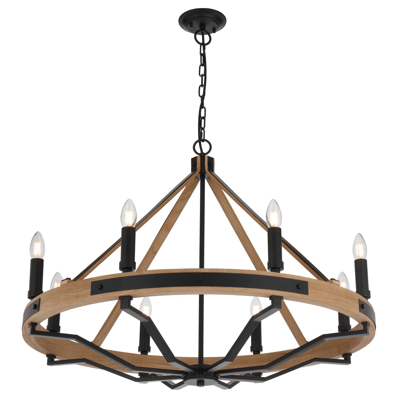 Darien 8 Lights Pendant, Ash, Black