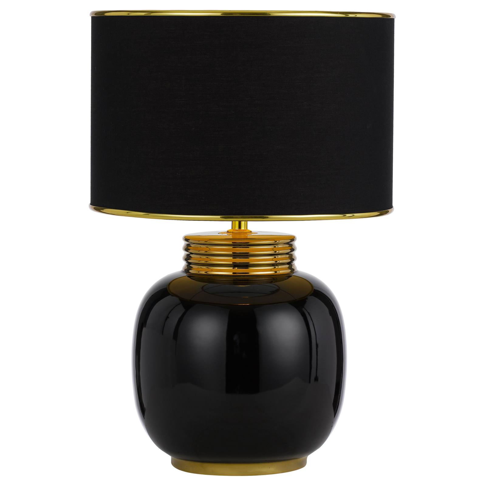 Davila Table Lamp, Black, Gold