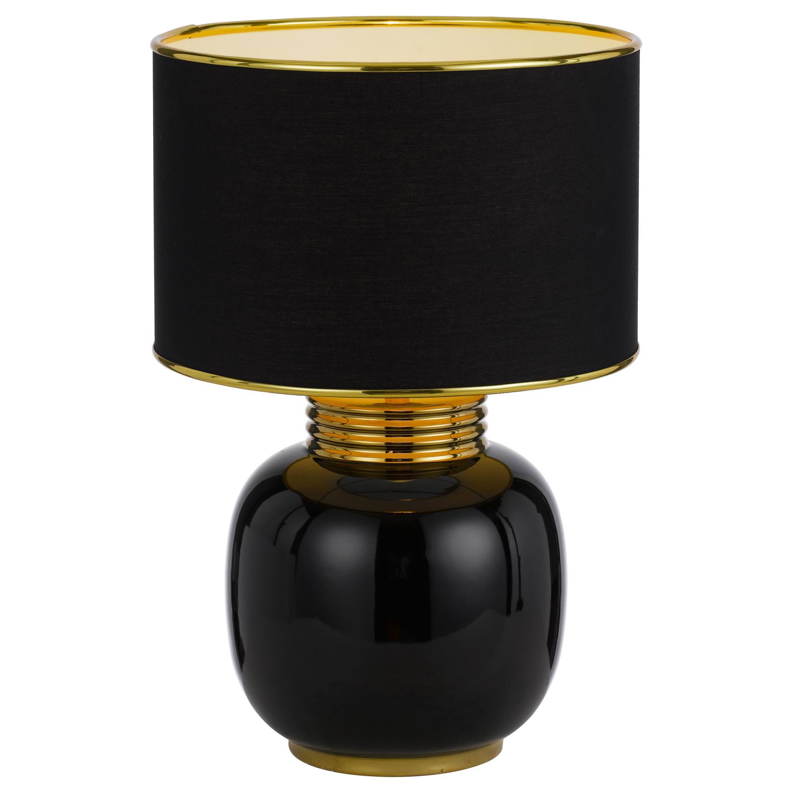 Davila Table Lamp, Black, Gold