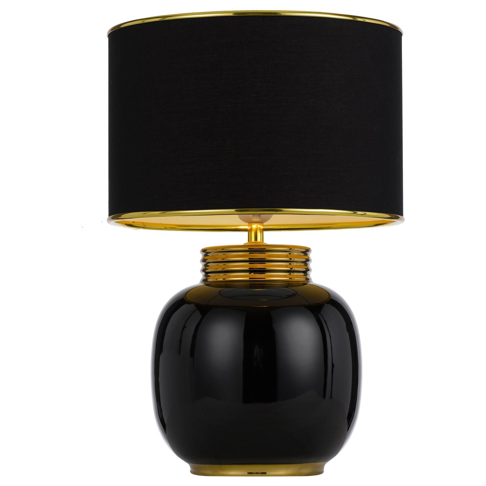 Davila Table Lamp, Black, Gold