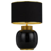 Davila Table Lamp, Black, Gold