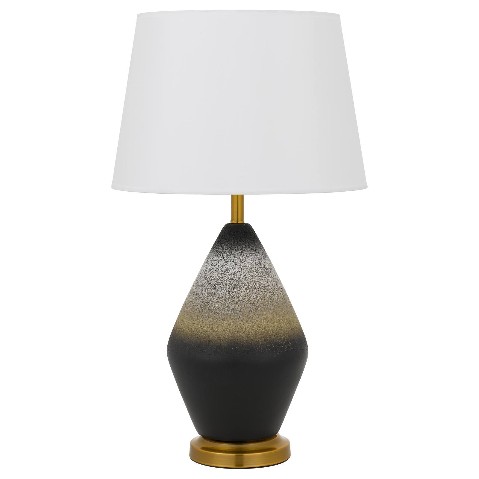 Debi Table Lamp, Grey, Black, White, Antique Gold