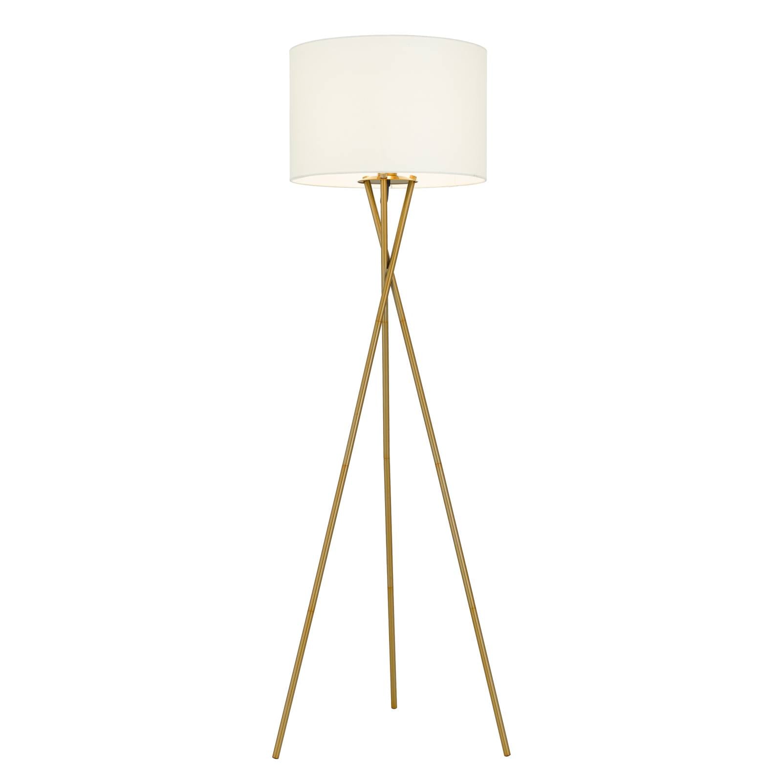 Denise Floor Lamp, Ivory, Antique Gold