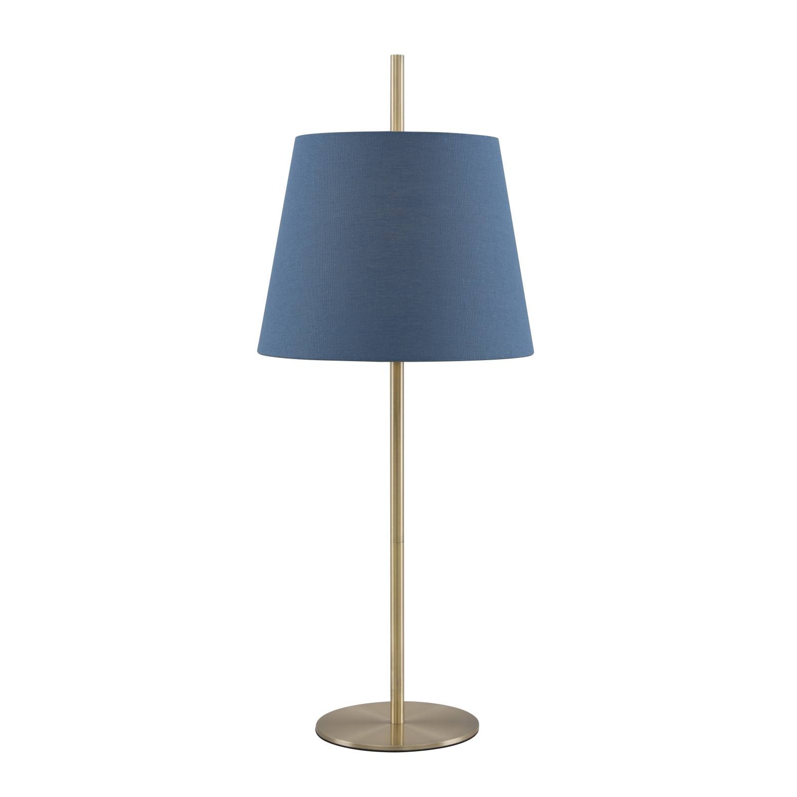 Dior Table Lamp, Antique Brass, Blue