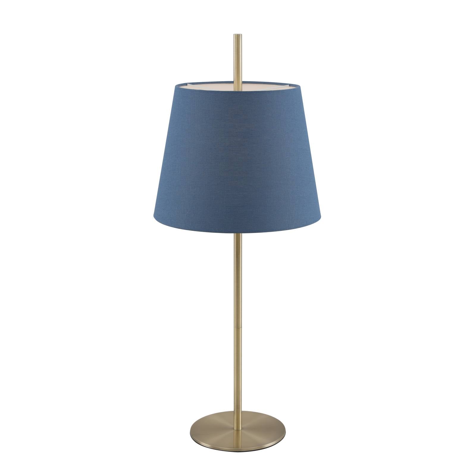 Dior Table Lamp, Antique Brass, Blue
