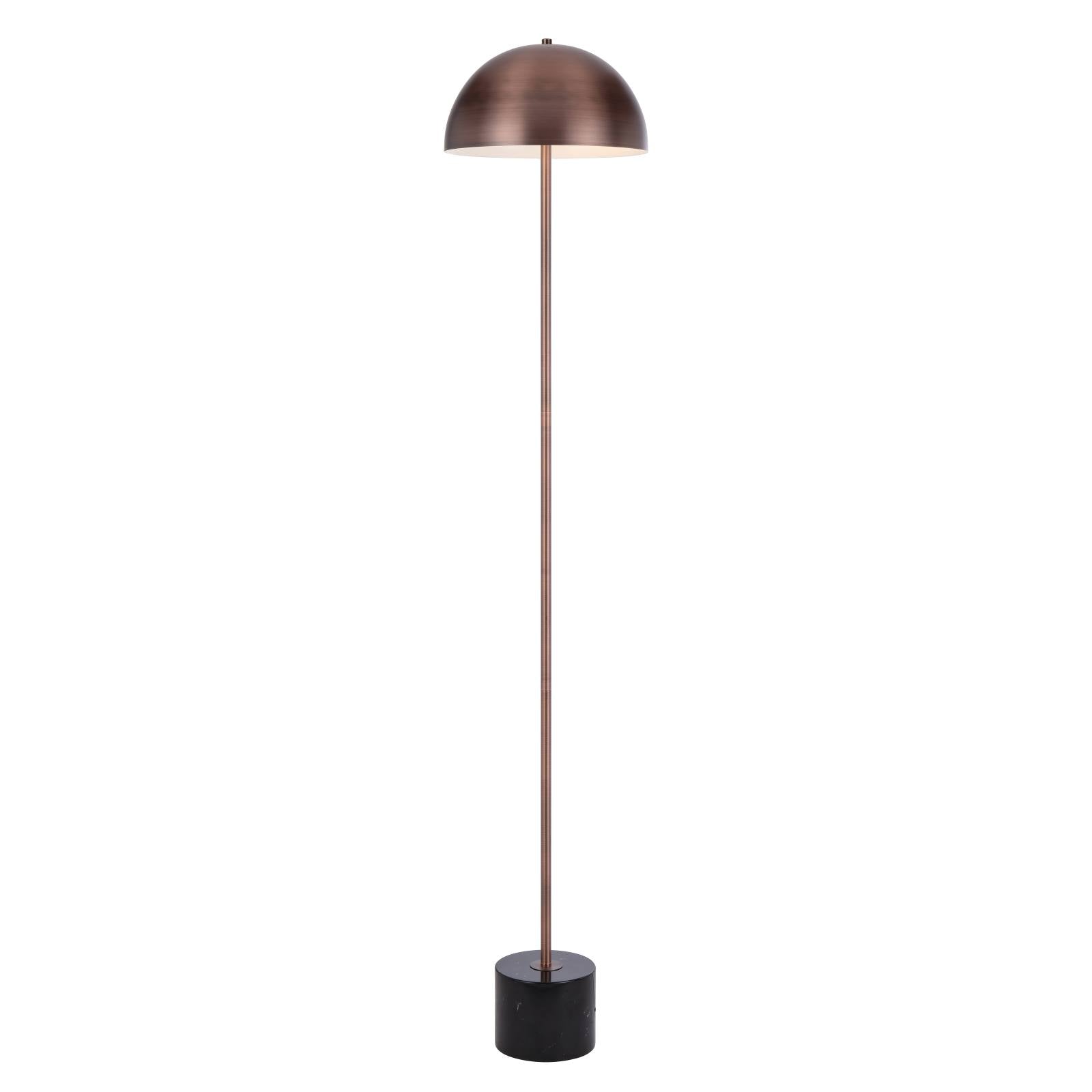 Domez Floor Lamp, Bronze with Black Marble