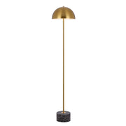 Domez Floor Lamp, Antique Gold with Black Terrazzo
