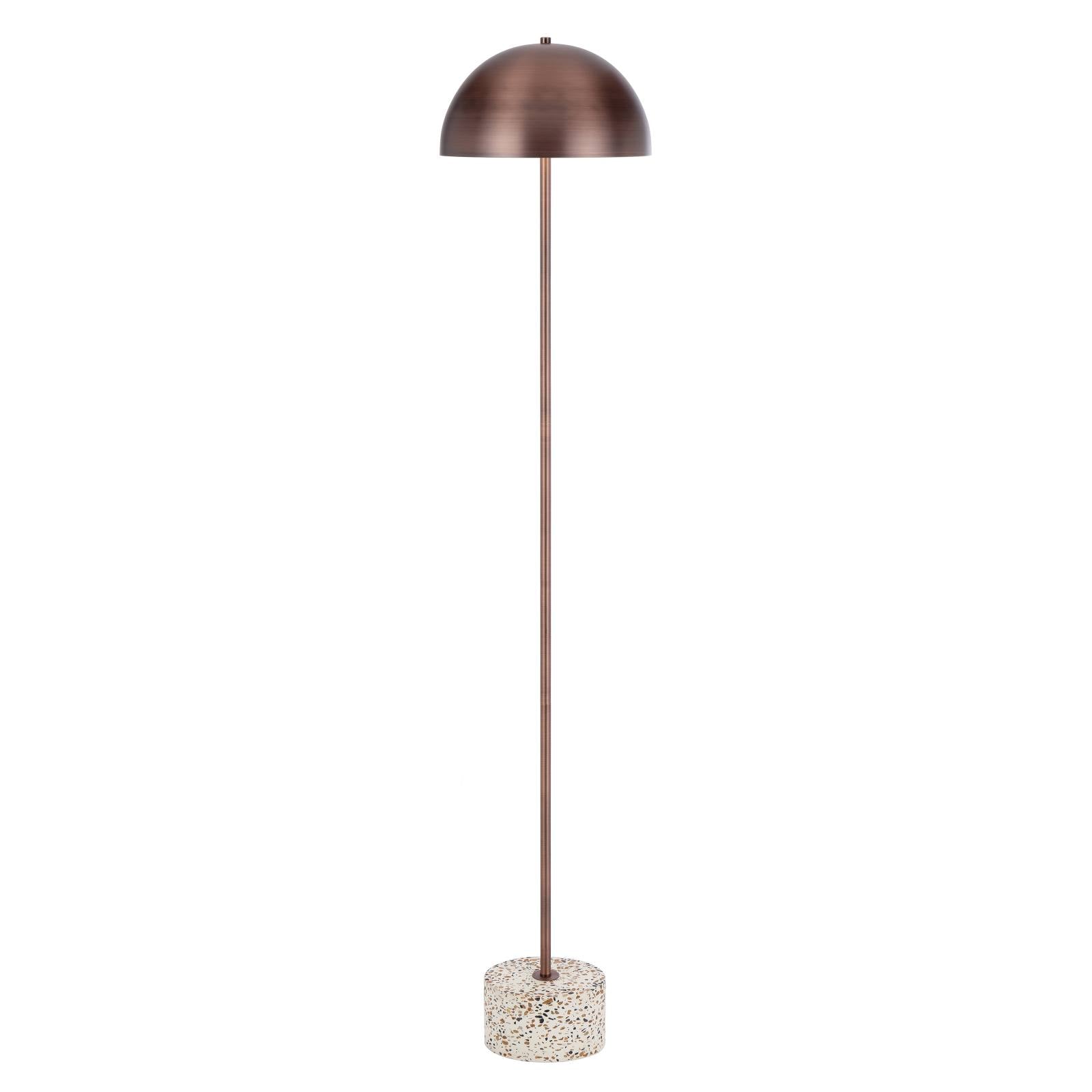 Domez Floor Lamp, Bronze with White Terrazzo