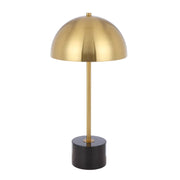 Domez Table Lamp, Antique Gold with Black Marble