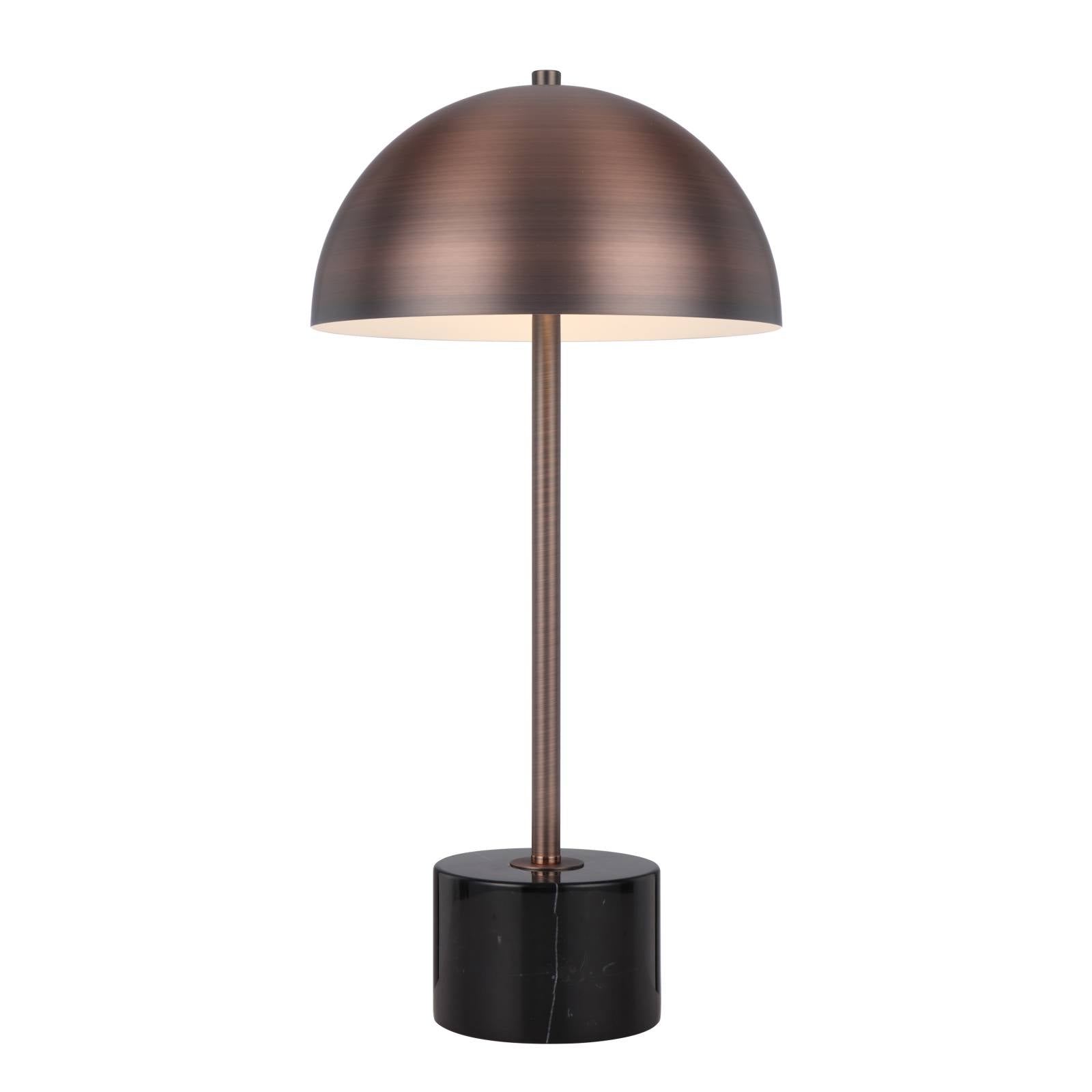 Domez Table Lamp, Bronze with Black Marble