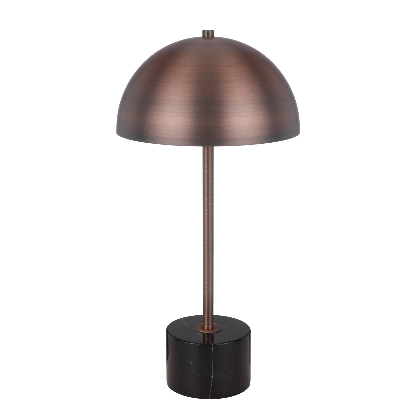 Domez Table Lamp, Bronze with Black Marble