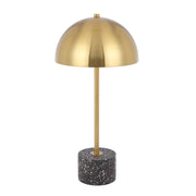 Domez Table Lamp, Antique Gold with Black Terrazzo