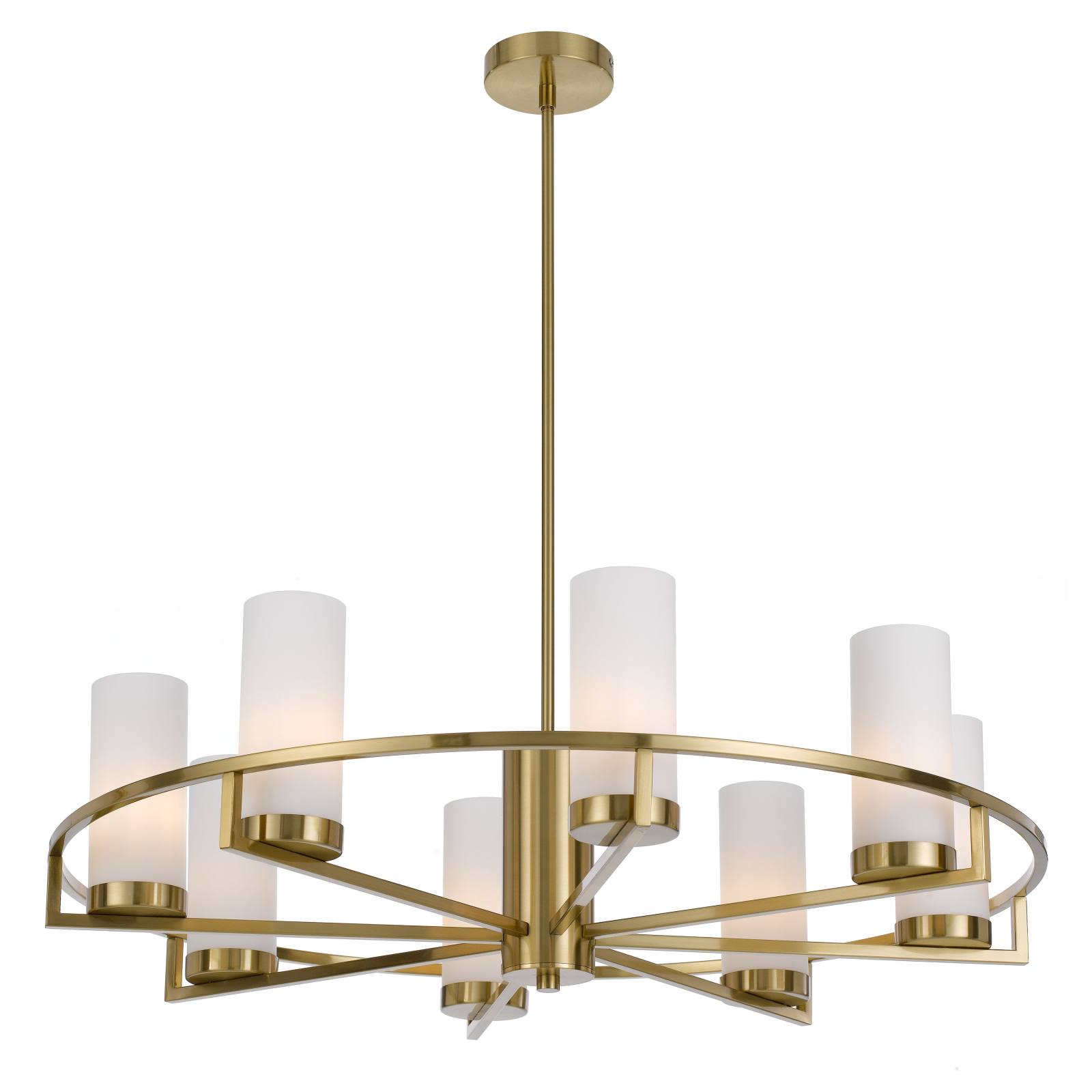 Eamon 8 Lights Pendant, Brass, Opal Matte