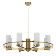 Eamon 8 Lights Pendant, Brass, Opal Matte