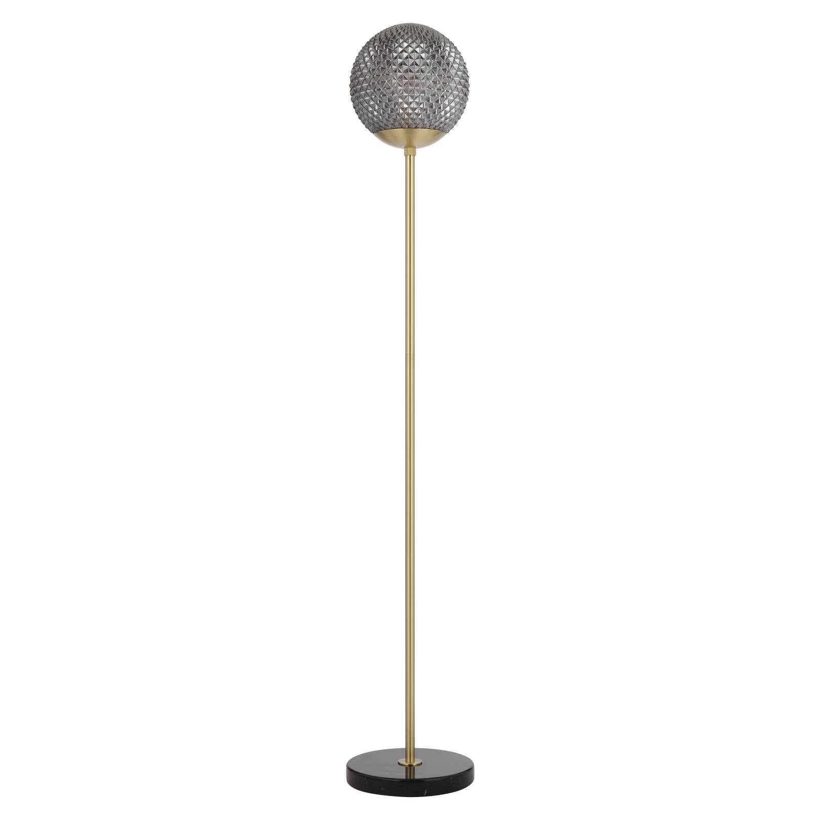 Elwick Floor Lamp, Smoke Glass