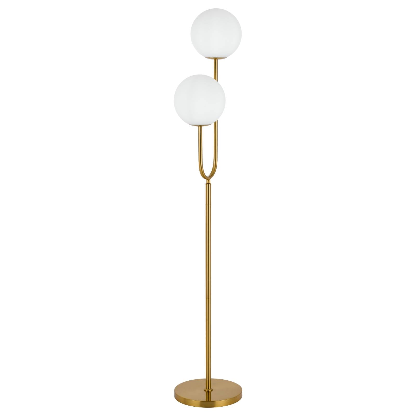 Eterna 2 Floor Lamp, Opal Matte, Antique Gold