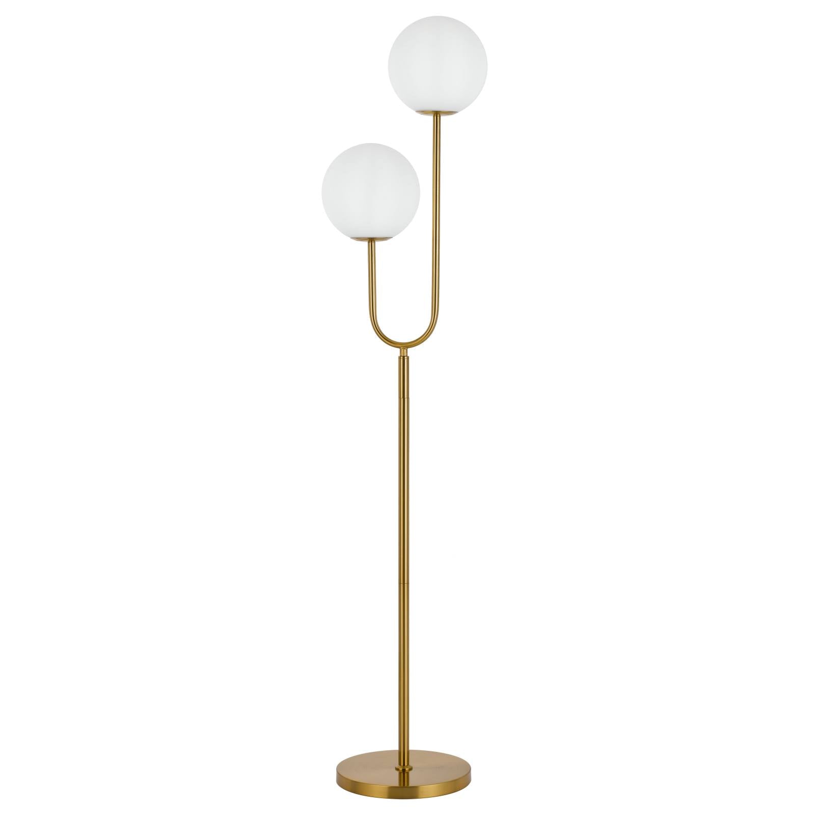 Eterna 2 Floor Lamp, Opal Matte, Antique Gold