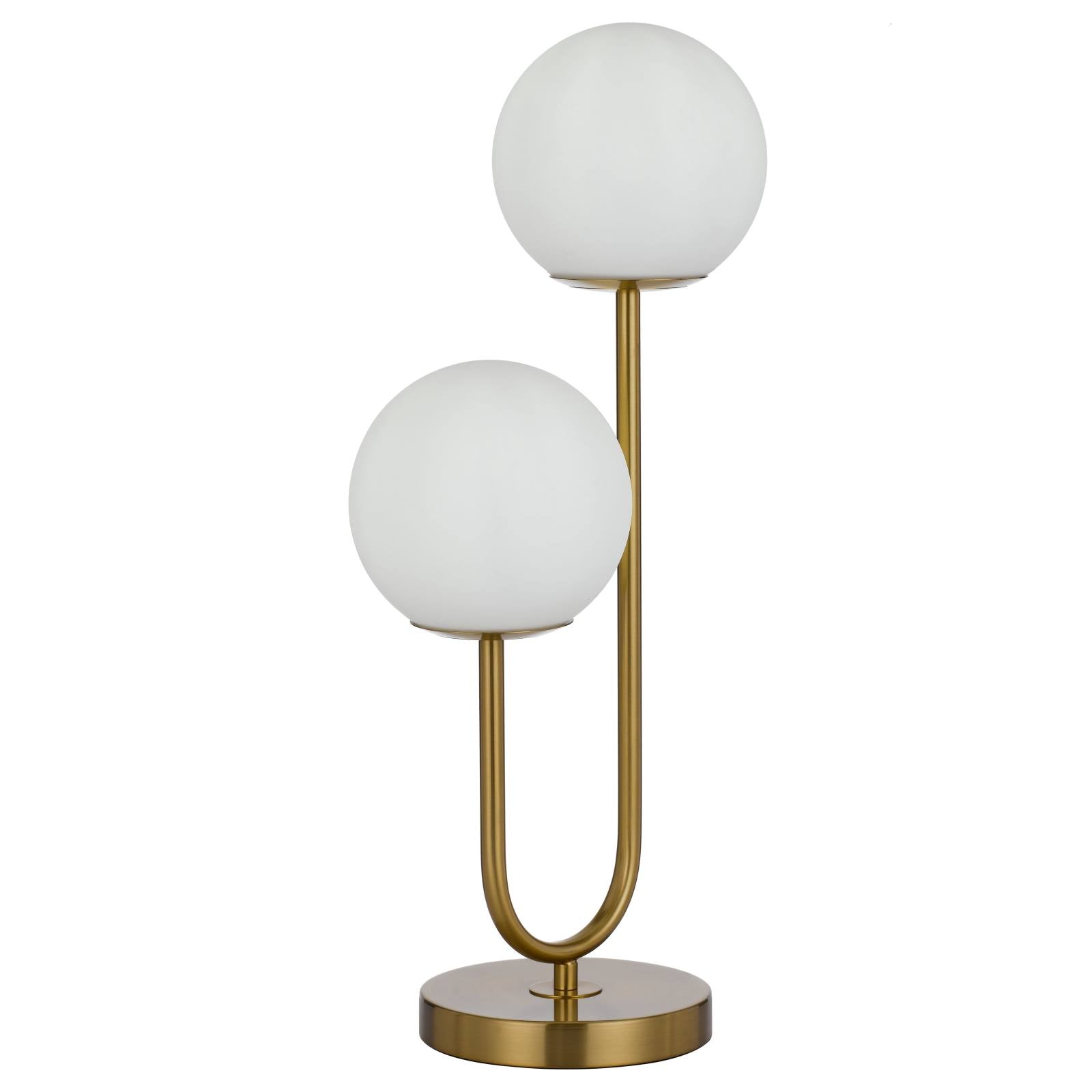 Eterna 2 Table Lamp, Opal Matte, Antique Gold