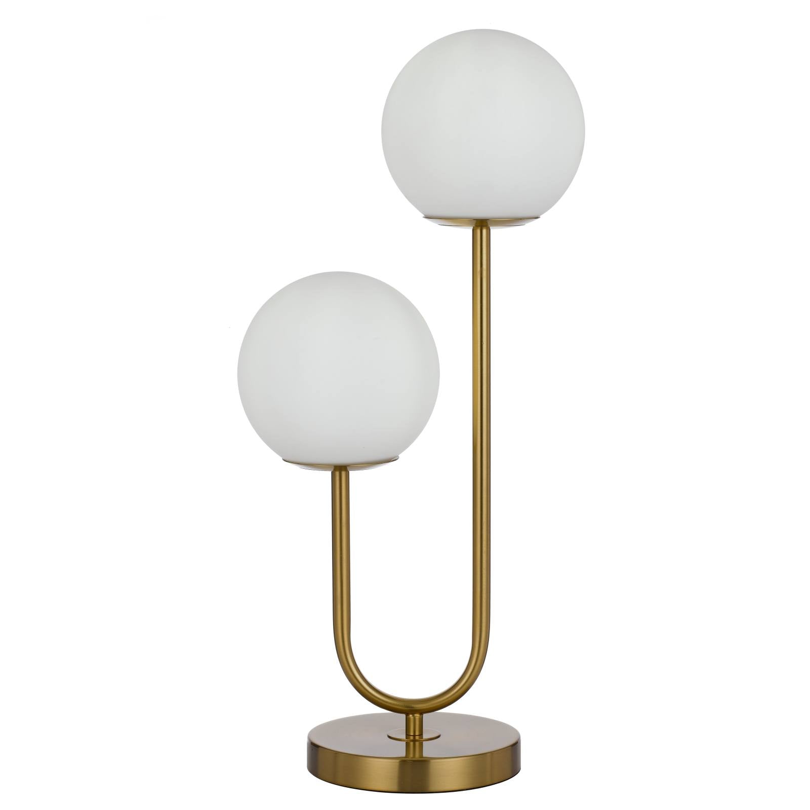 Eterna 2 Table Lamp, Opal Matte, Antique Gold