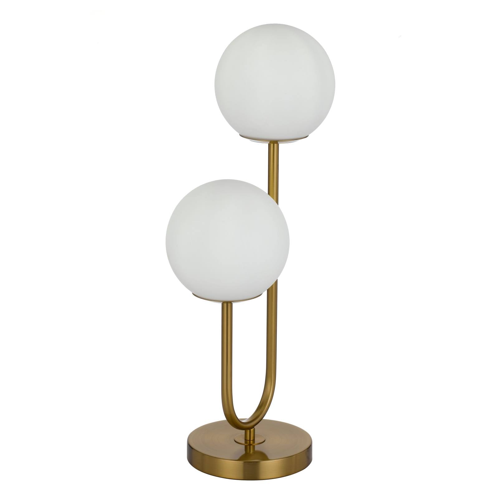 Eterna 2 Table Lamp, Opal Matte, Antique Gold