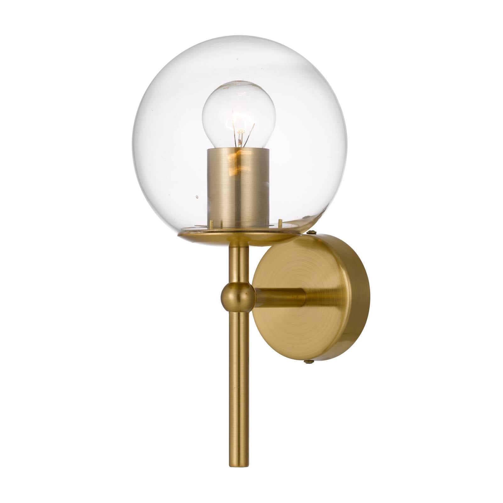 Eterna 1 Light Wall Light, Antique Gold