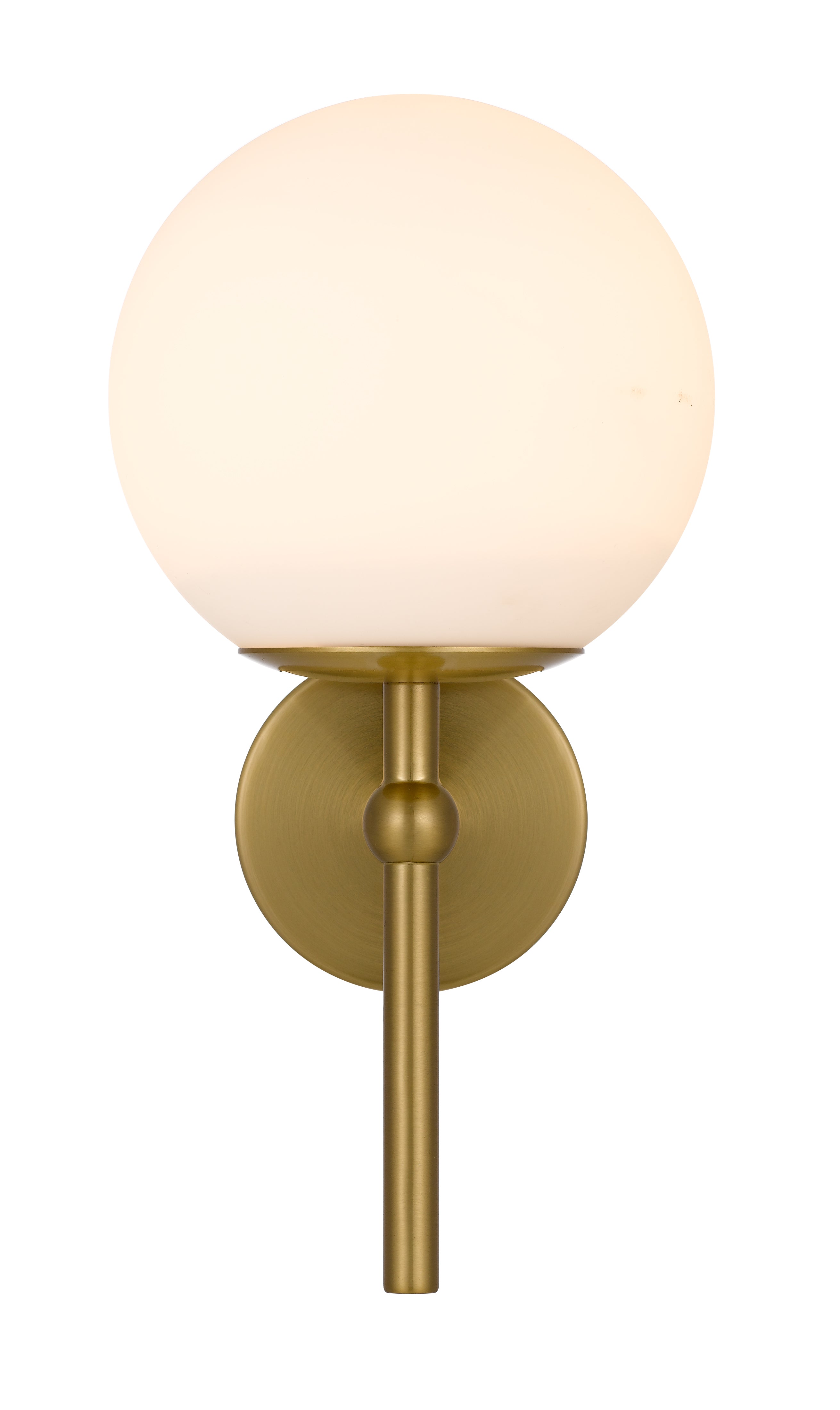 Eterna 1 Light Wall Light, Opal Matte, Antique Gold