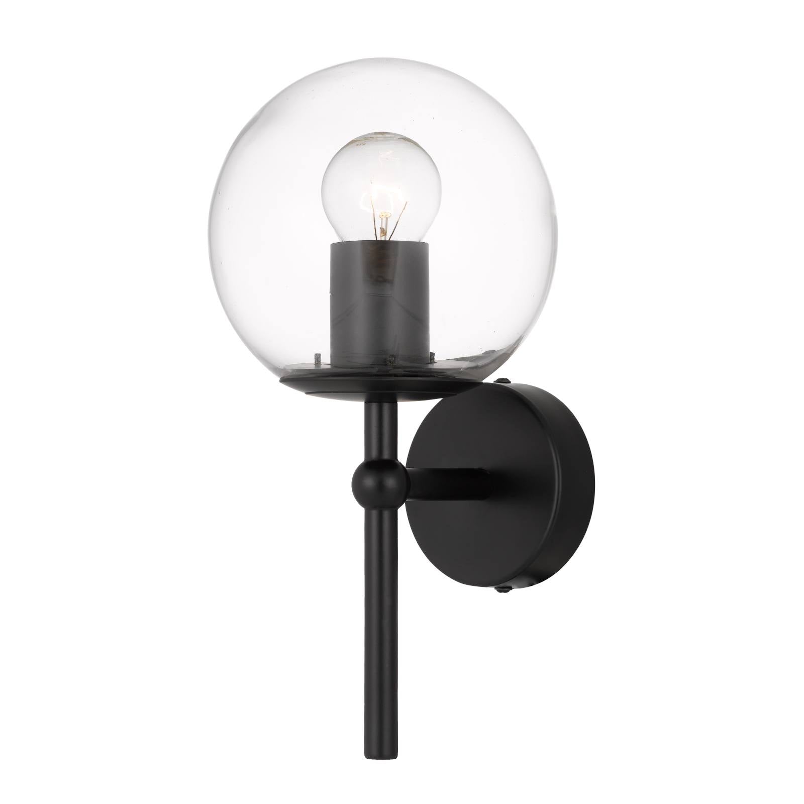 Eterna 1 Light Wall Light, Black