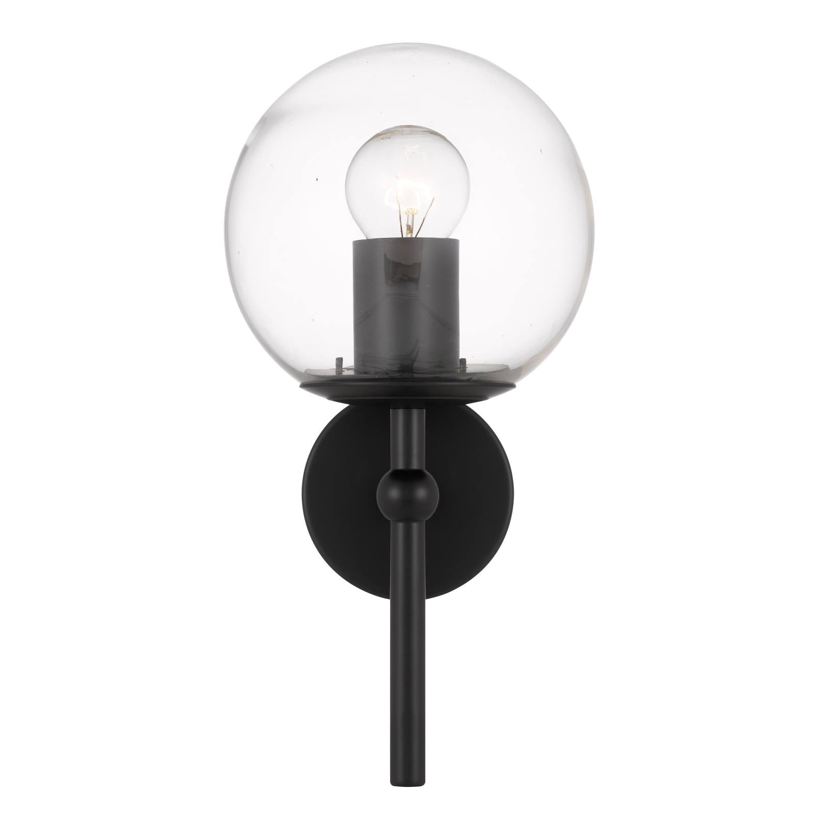 Eterna 1 Light Wall Light, Black