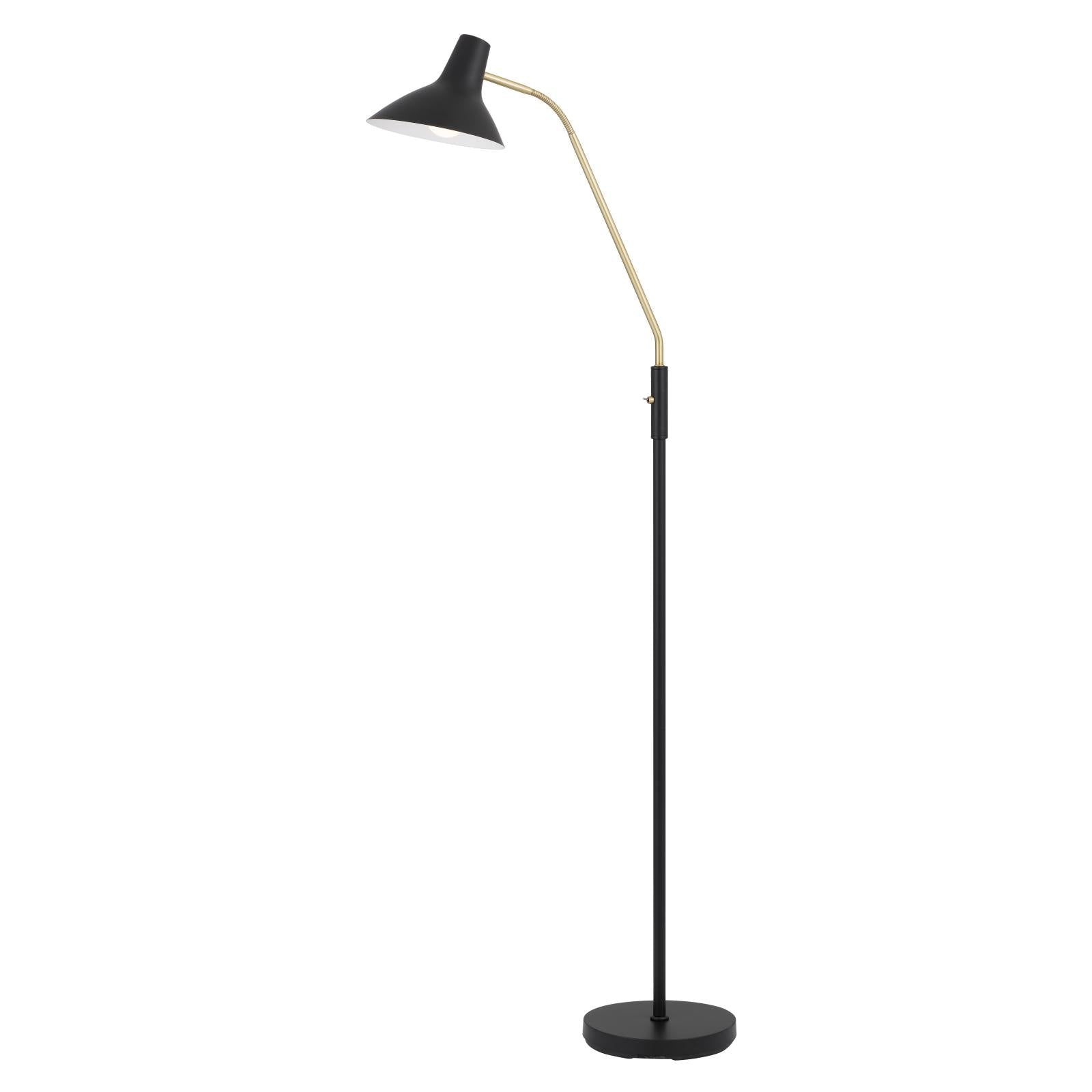 Farbon Floor Lamp, Black, Brass