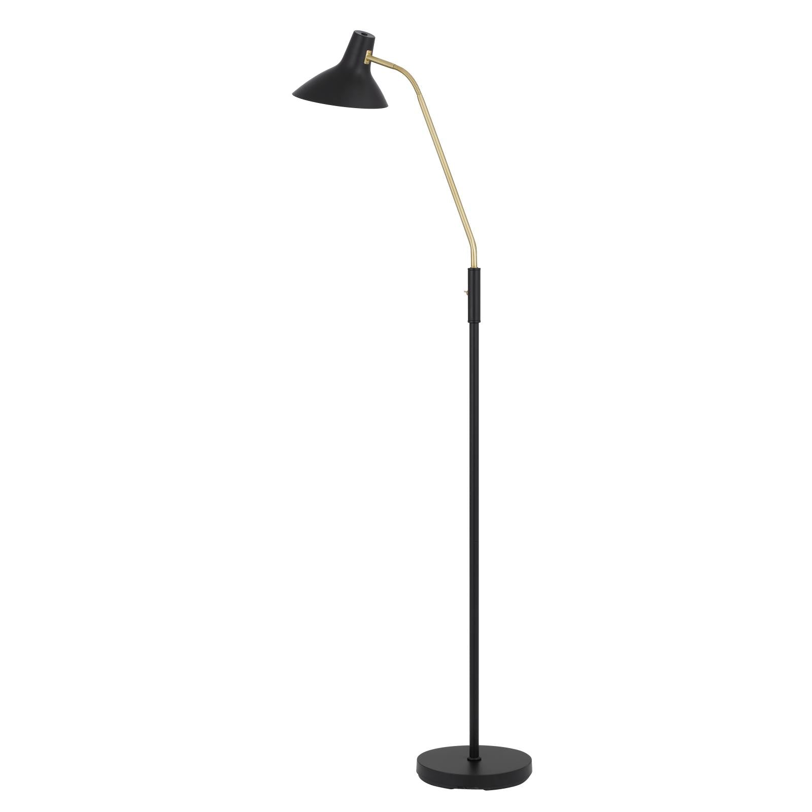 Farbon Floor Lamp, Black, Brass