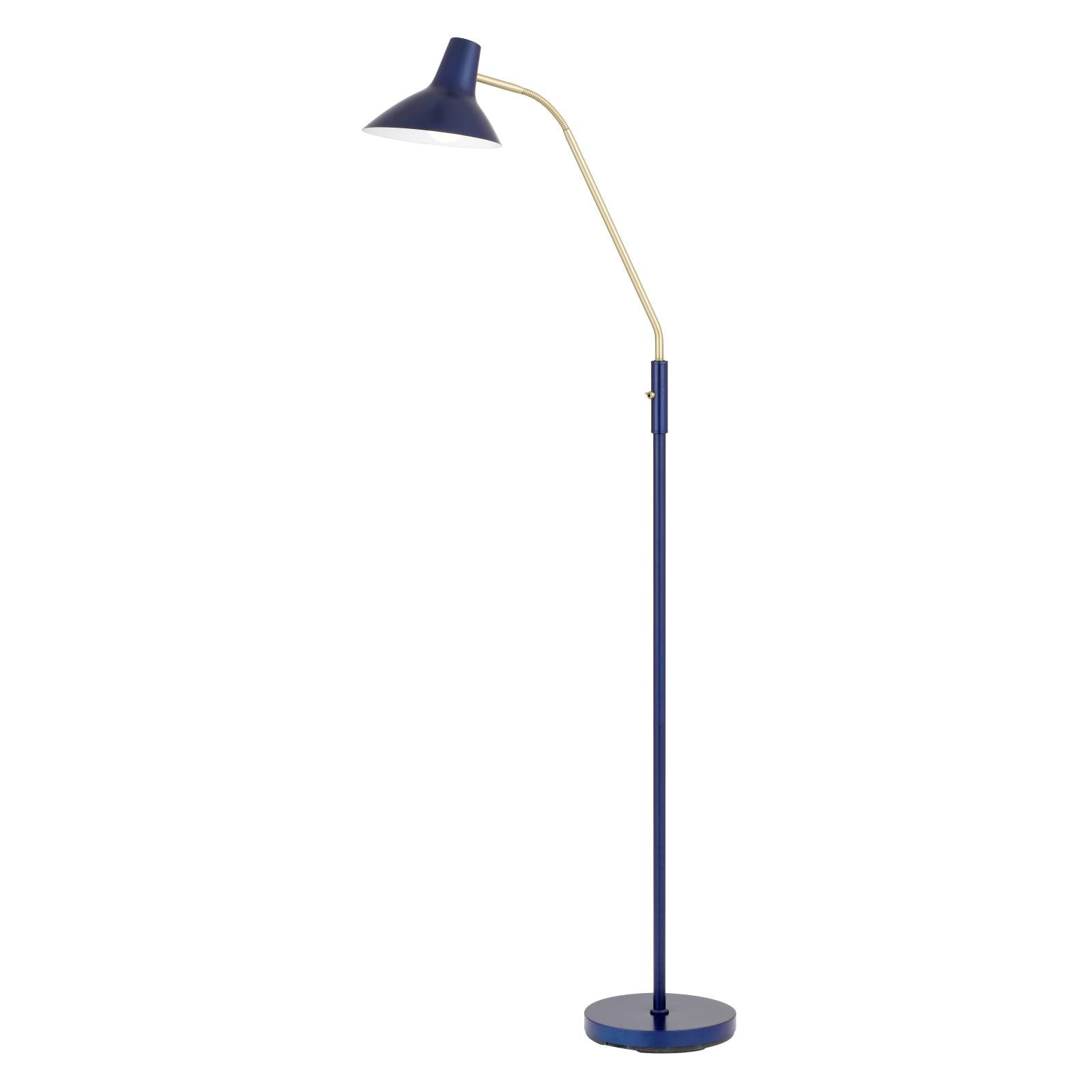 Farbon Floor Lamp, Blue, Brass