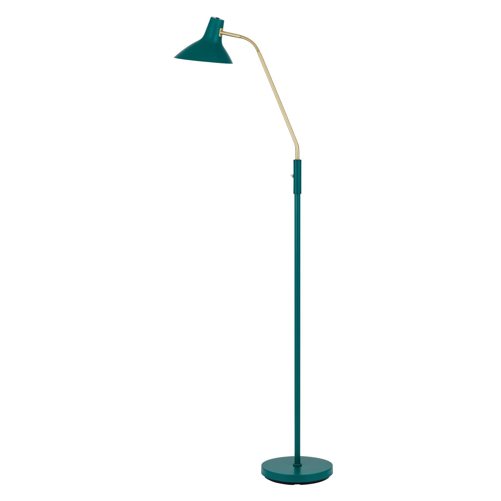 Farbon Floor Lamp, Brass, Green