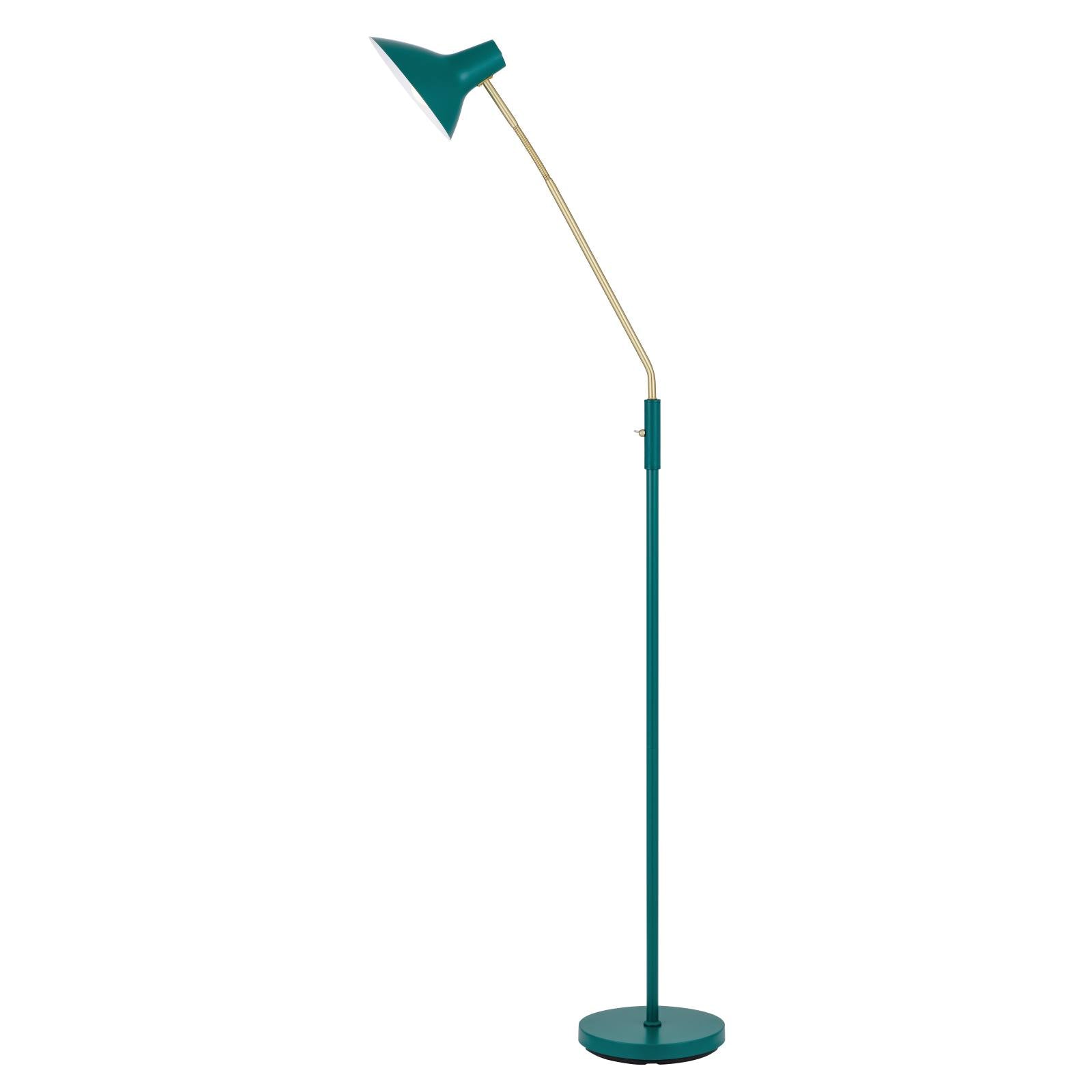Farbon Floor Lamp, Brass, Green