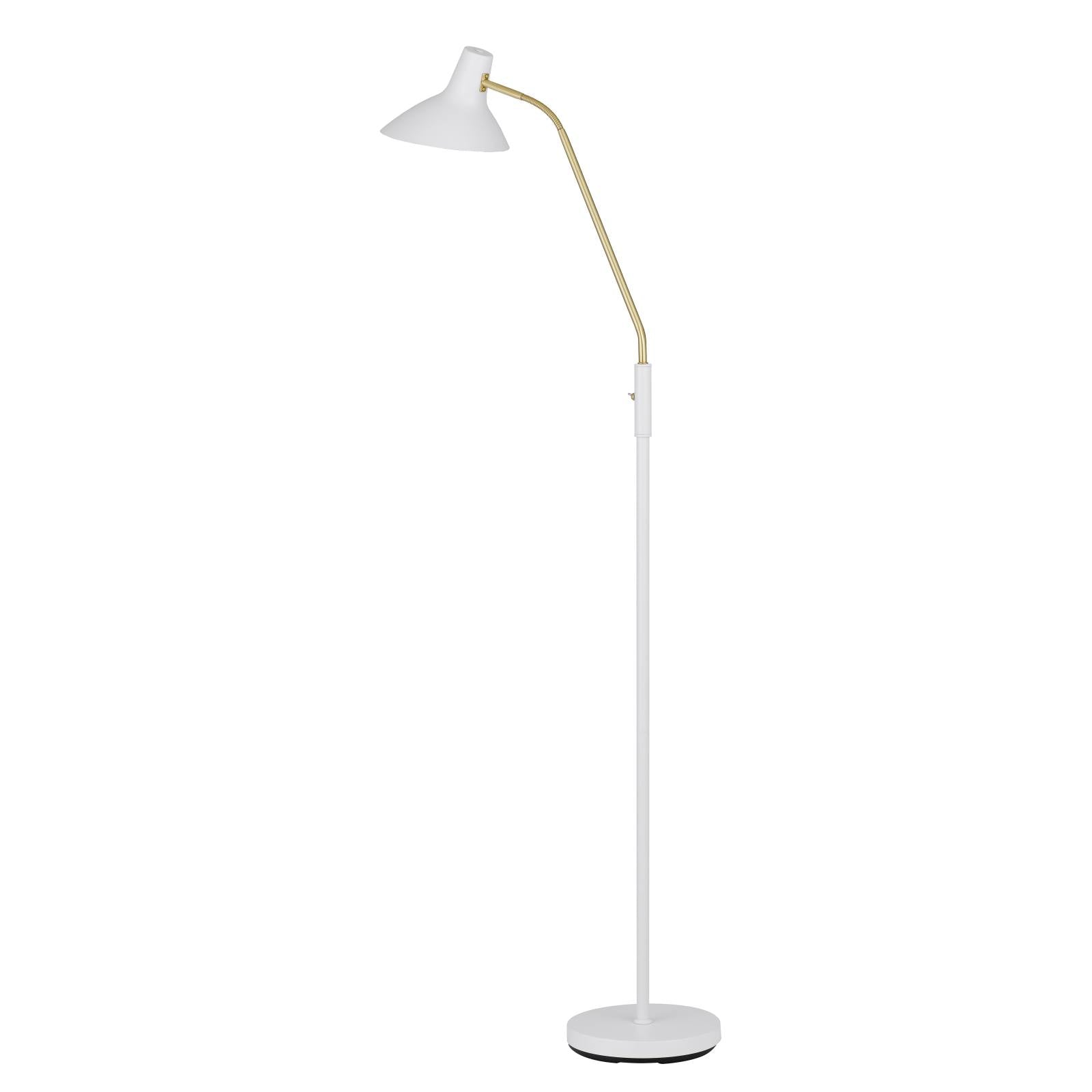 Farbon Floor Lamp, Brass, White