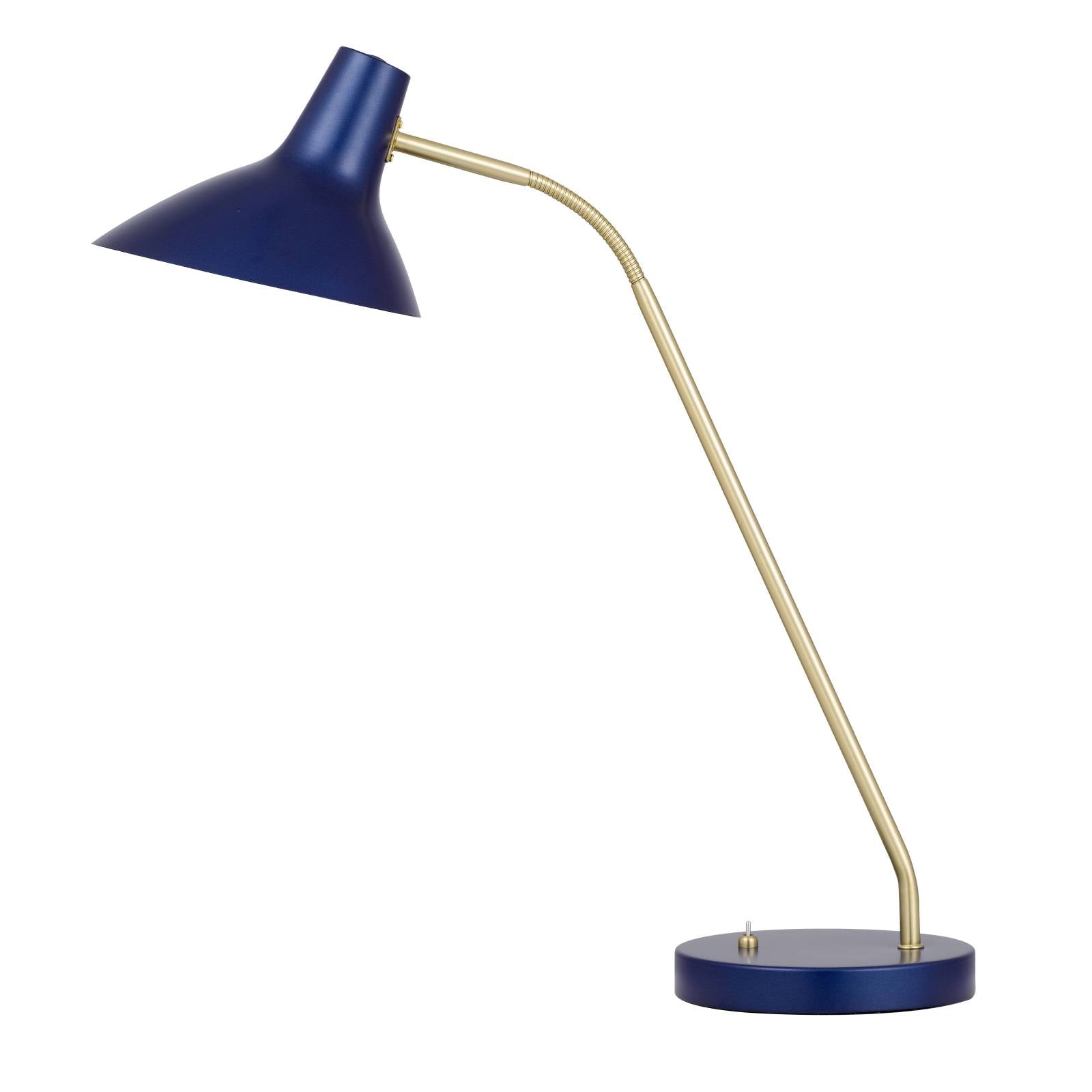 Farbon Table Lamp, Blue, Brass