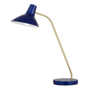 Farbon Table Lamp, Blue, Brass
