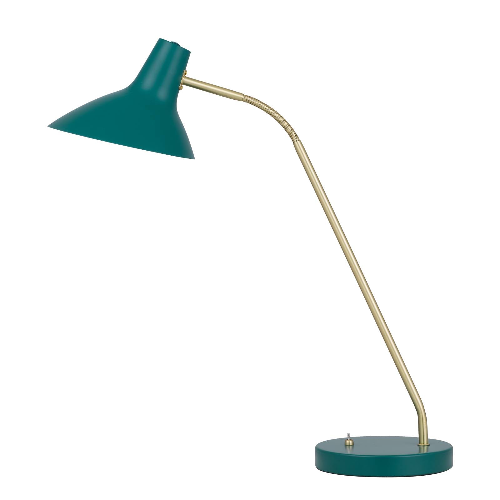 Farbon Table Lamp, Brass, Green