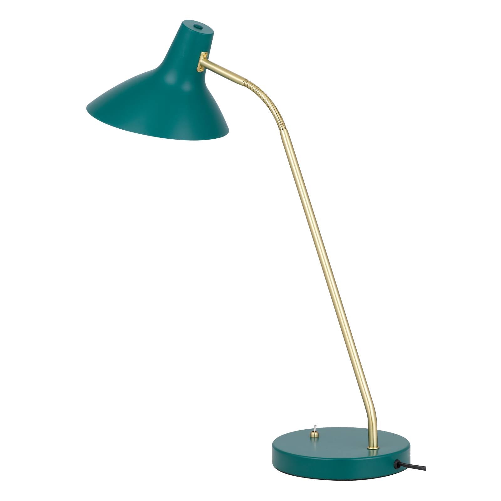 Farbon Table Lamp, Brass, Green
