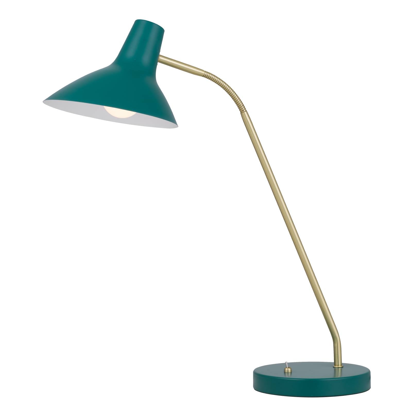 Farbon Table Lamp, Brass, Green